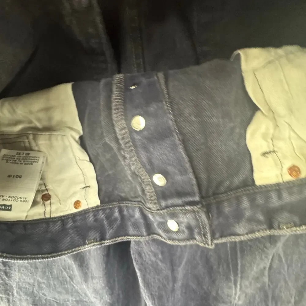 Levi’s 501 XX Jeans Mens 40x32‎ Blue Dyed Canvas Straight Button Fly Grunge Y2K